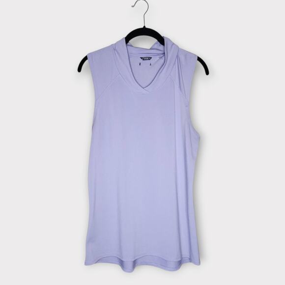 Oiselle Womens Mock Neck Long Tank Lavender sz 8 Athleisure Performance - Picture 1 of 6
